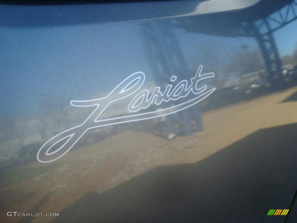 2002 F150 Lariat SuperCab - Dark Shadow Grey Metallic / Medium Graphite photo #17