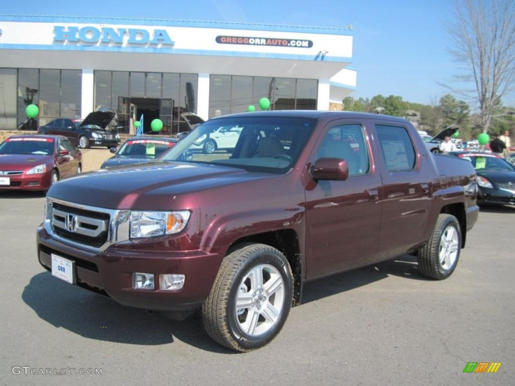 2011 Ridgeline RTL - Dark Cherry Pearl / Beige photo #1