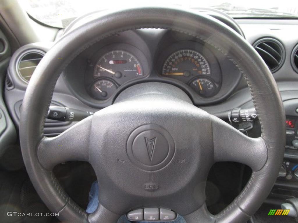 2000 Pontiac Grand Am GT Sedan Dark Pewter Steering Wheel Photo #46198520