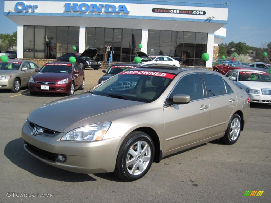 2005 Accord EX-L V6 Sedan - Desert Mist Metallic / Ivory photo #1