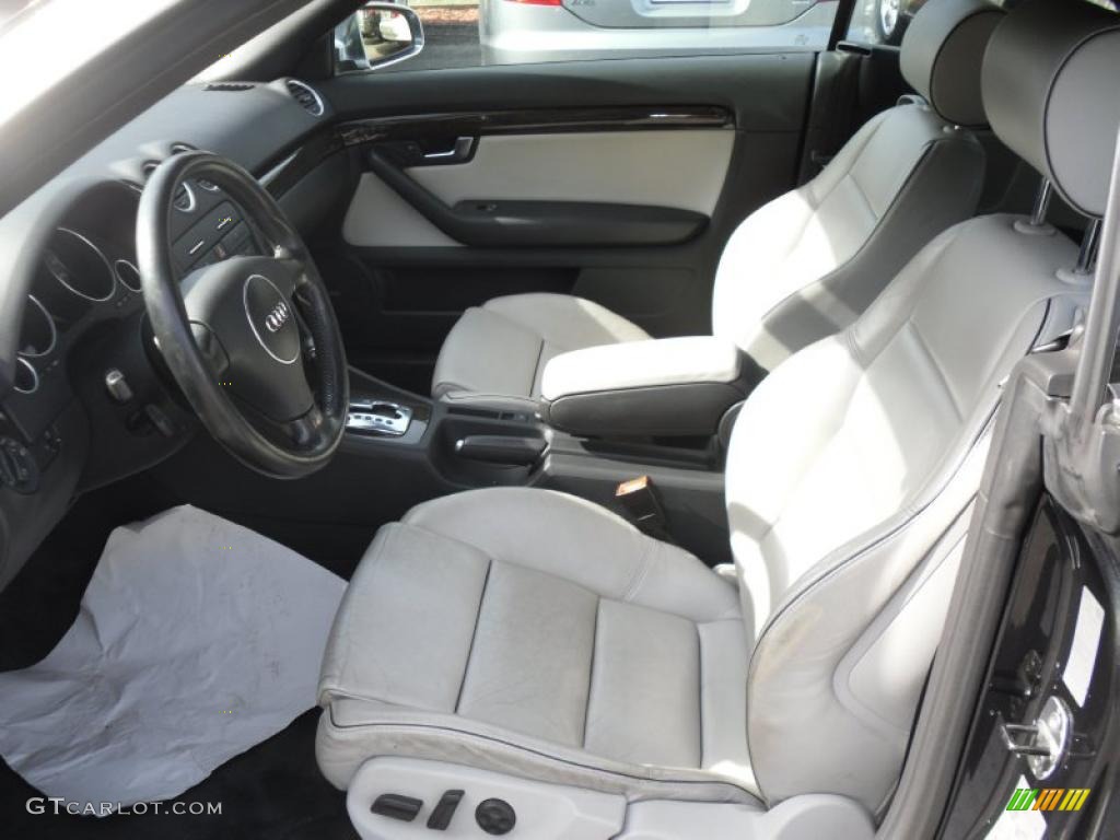 Silver/Black Interior 2005 Audi S4 4.2 quattro Cabriolet Photo #46199443