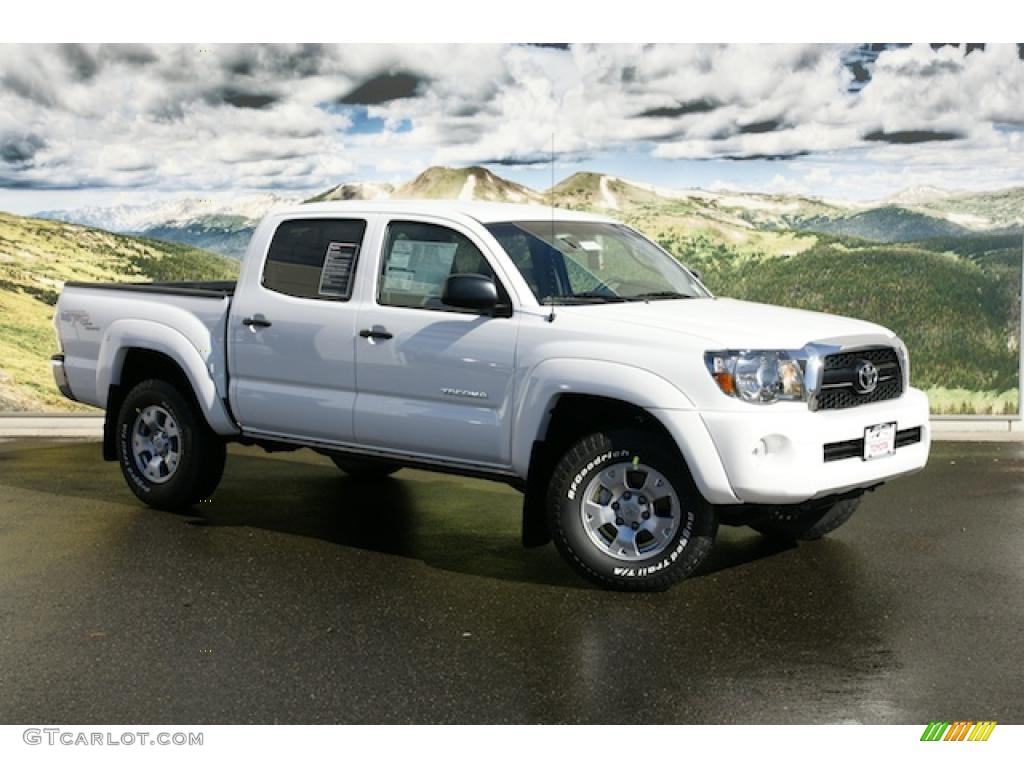 Super White 2011 Toyota Tacoma V6 TRD Double Cab 4x4 Exterior Photo #46199984