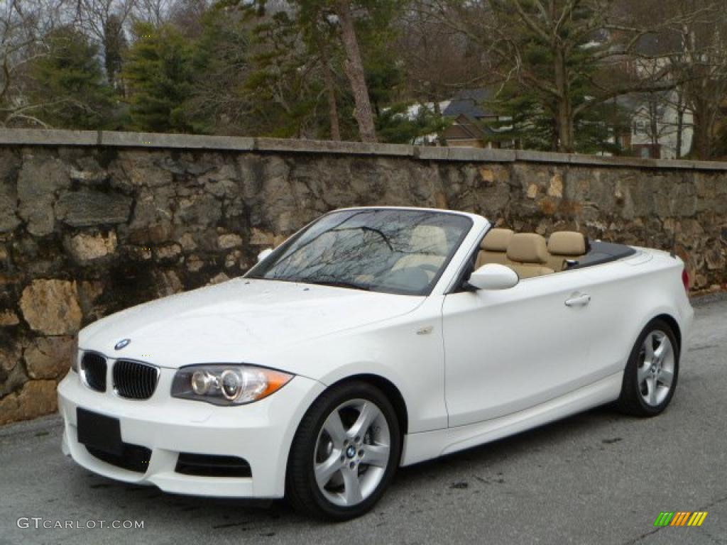 2008 1 Series 135i Convertible - Alpine White / Savanna Beige photo #2