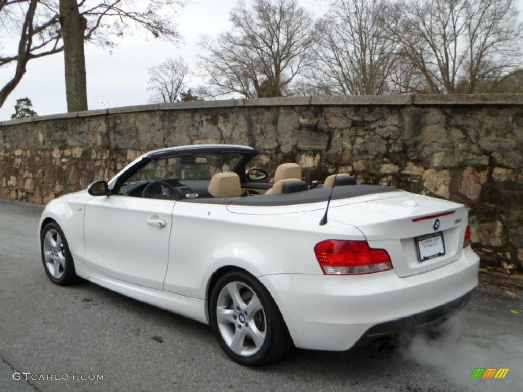 2008 1 Series 135i Convertible - Alpine White / Savanna Beige photo #4