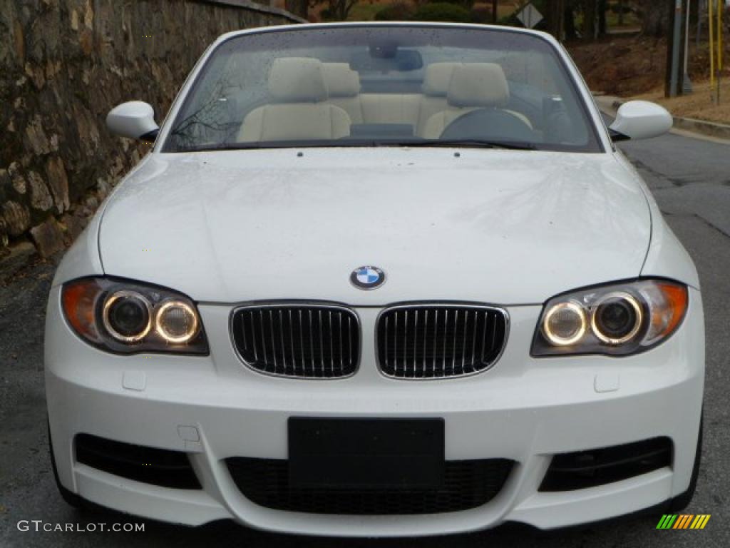 2008 1 Series 135i Convertible - Alpine White / Savanna Beige photo #6