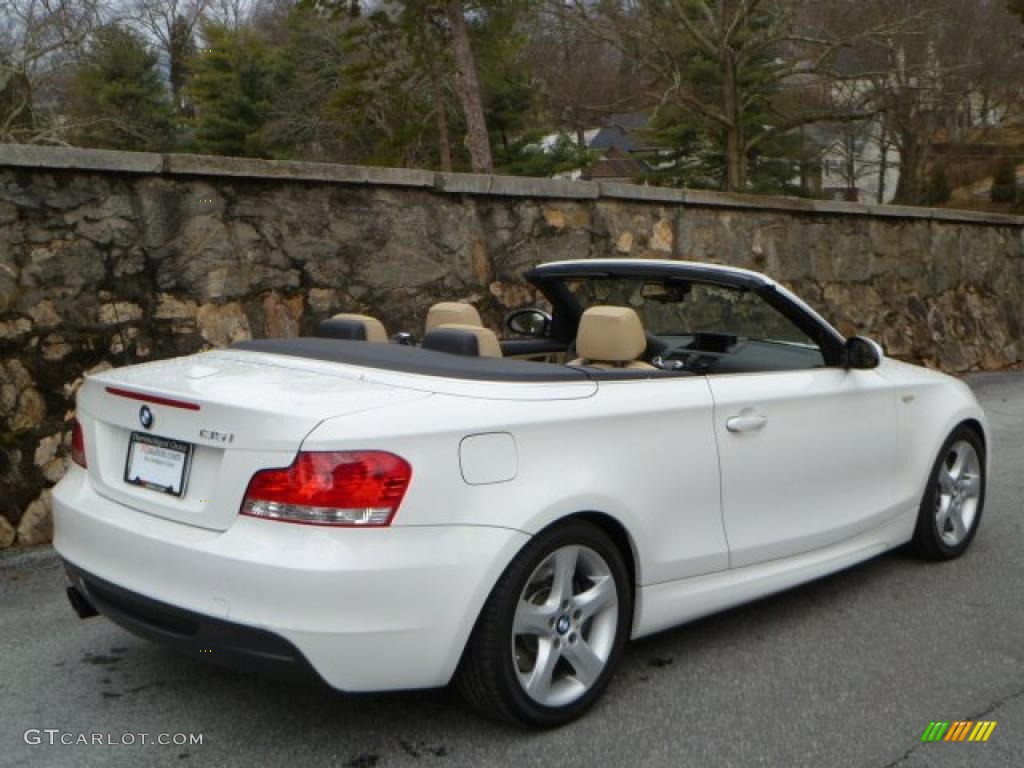 2008 1 Series 135i Convertible - Alpine White / Savanna Beige photo #13
