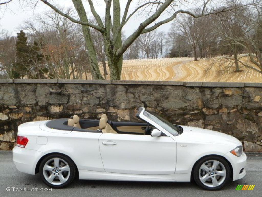 2008 1 Series 135i Convertible - Alpine White / Savanna Beige photo #14