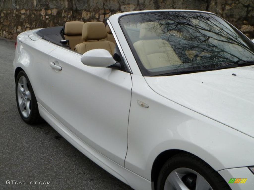2008 1 Series 135i Convertible - Alpine White / Savanna Beige photo #15