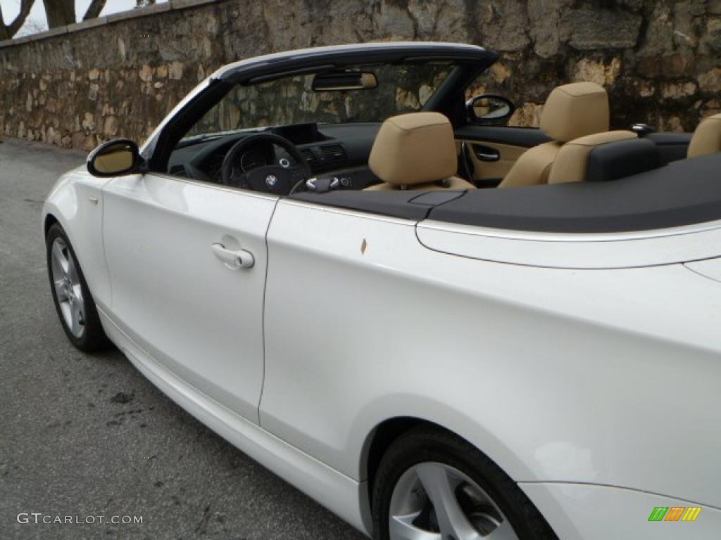 2008 1 Series 135i Convertible - Alpine White / Savanna Beige photo #17