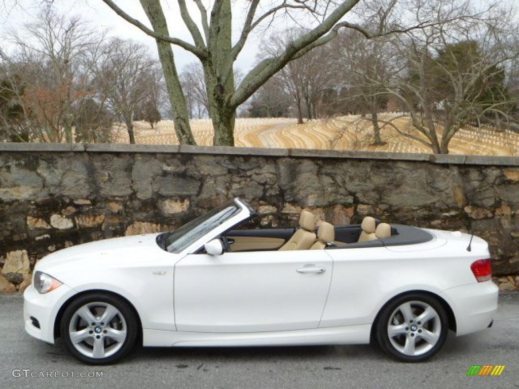 2008 1 Series 135i Convertible - Alpine White / Savanna Beige photo #19