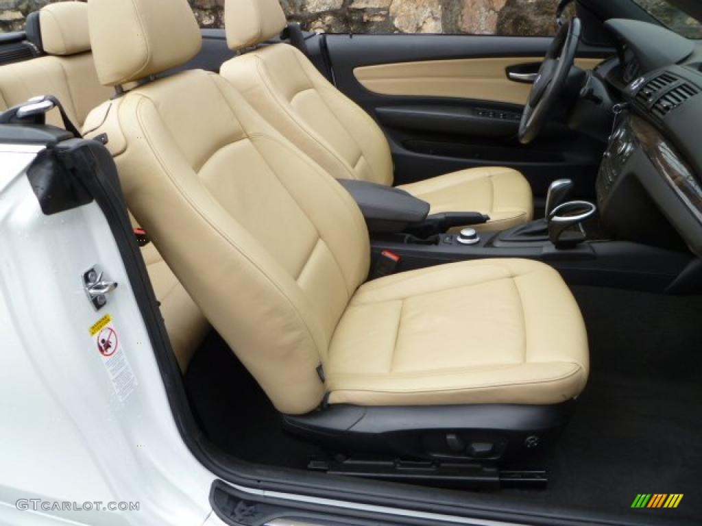 2008 1 Series 135i Convertible - Alpine White / Savanna Beige photo #20