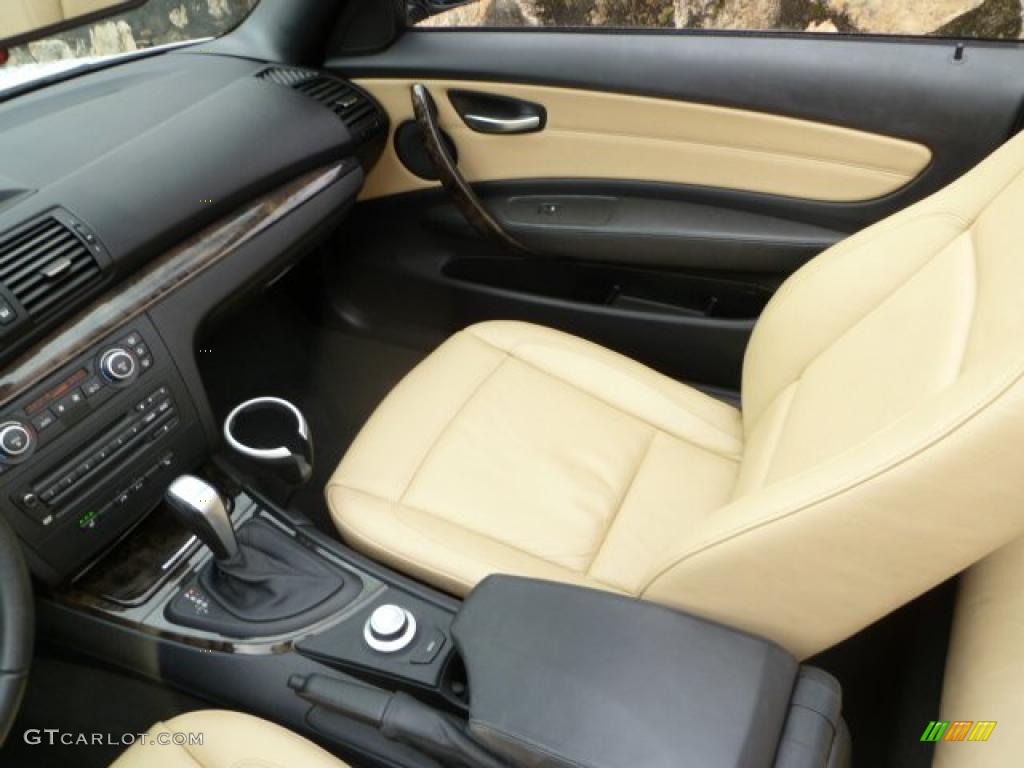 2008 1 Series 135i Convertible - Alpine White / Savanna Beige photo #24