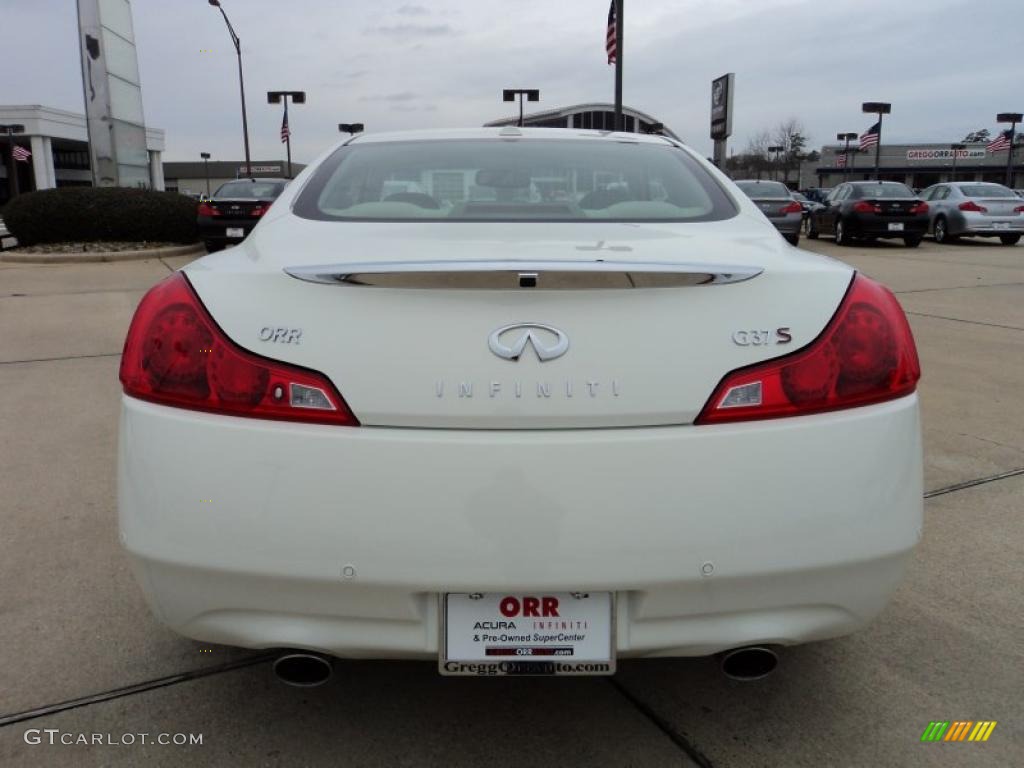 2011 G 37 S Sport Coupe - Moonlight White / Stone photo #6