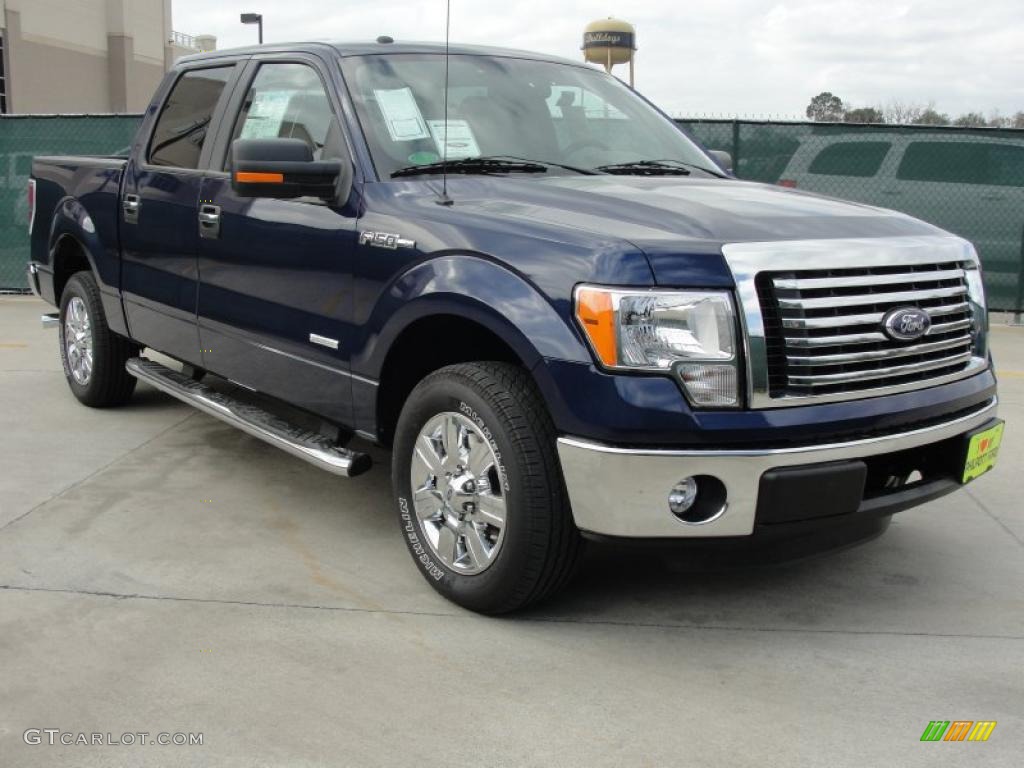 Dark Blue Pearl Metallic 2011 Ford F150 XLT SuperCrew Exterior Photo #46201871