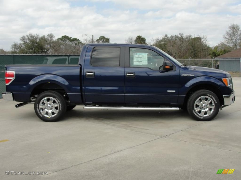 Dark Blue Pearl Metallic 2011 Ford F150 XLT SuperCrew Exterior Photo #46201880