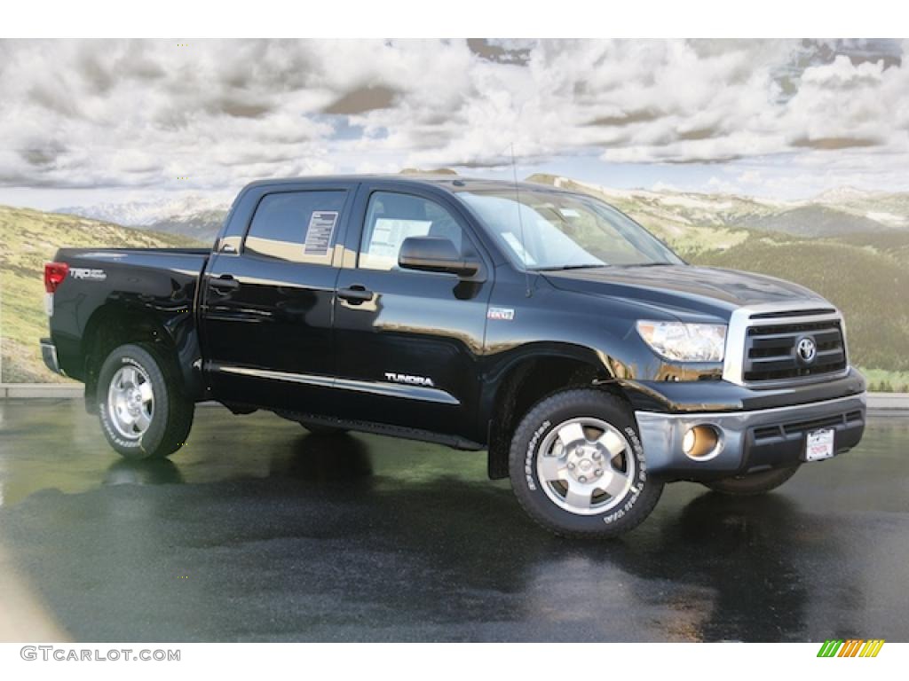 2011 Tundra TRD CrewMax 4x4 - Black / Black photo #1
