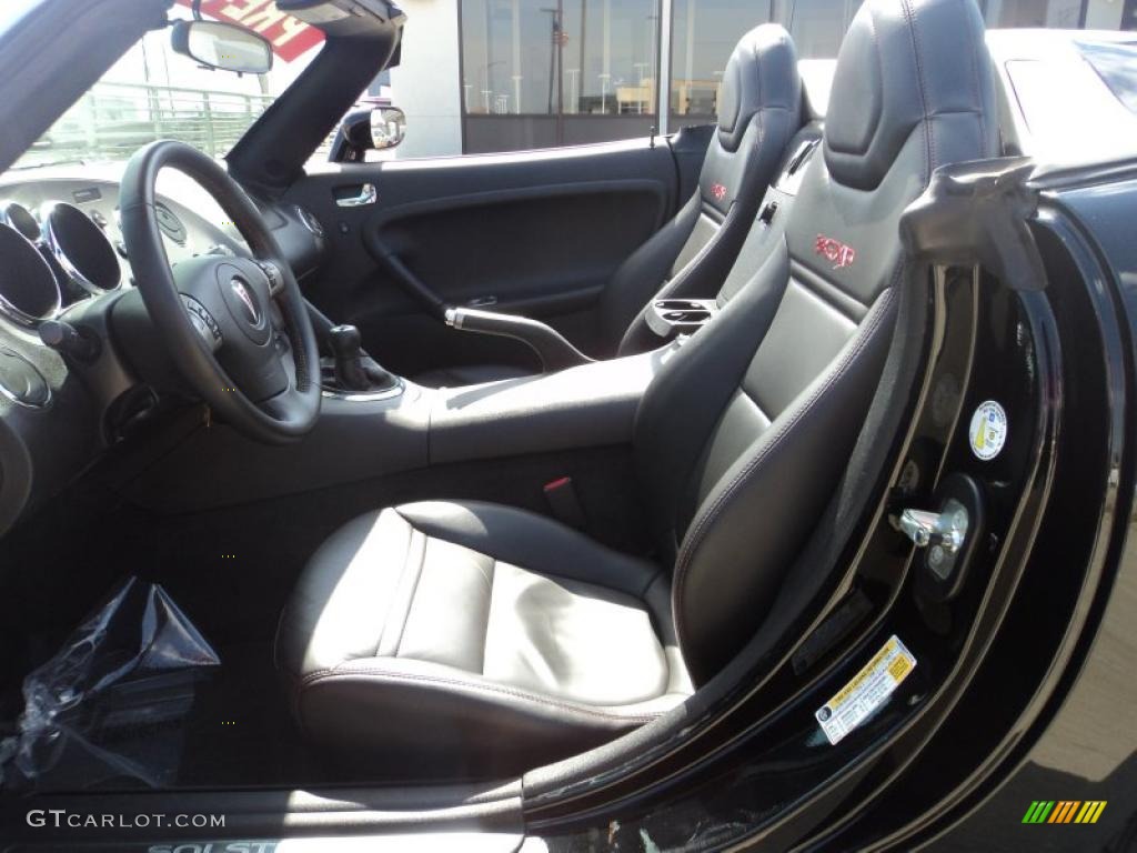 Ebony Interior 2007 Pontiac Solstice GXP Roadster Photo #46202756