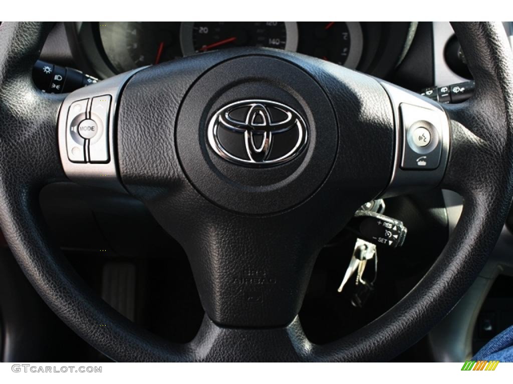 2008 Toyota RAV4 Sport V6 4WD Dark Charcoal Steering Wheel Photo #46203134
