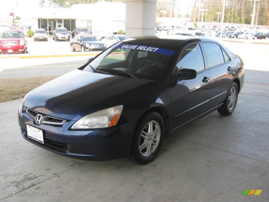 2003 Accord DX Sedan - Eternal Blue Pearl / Gray photo #1
