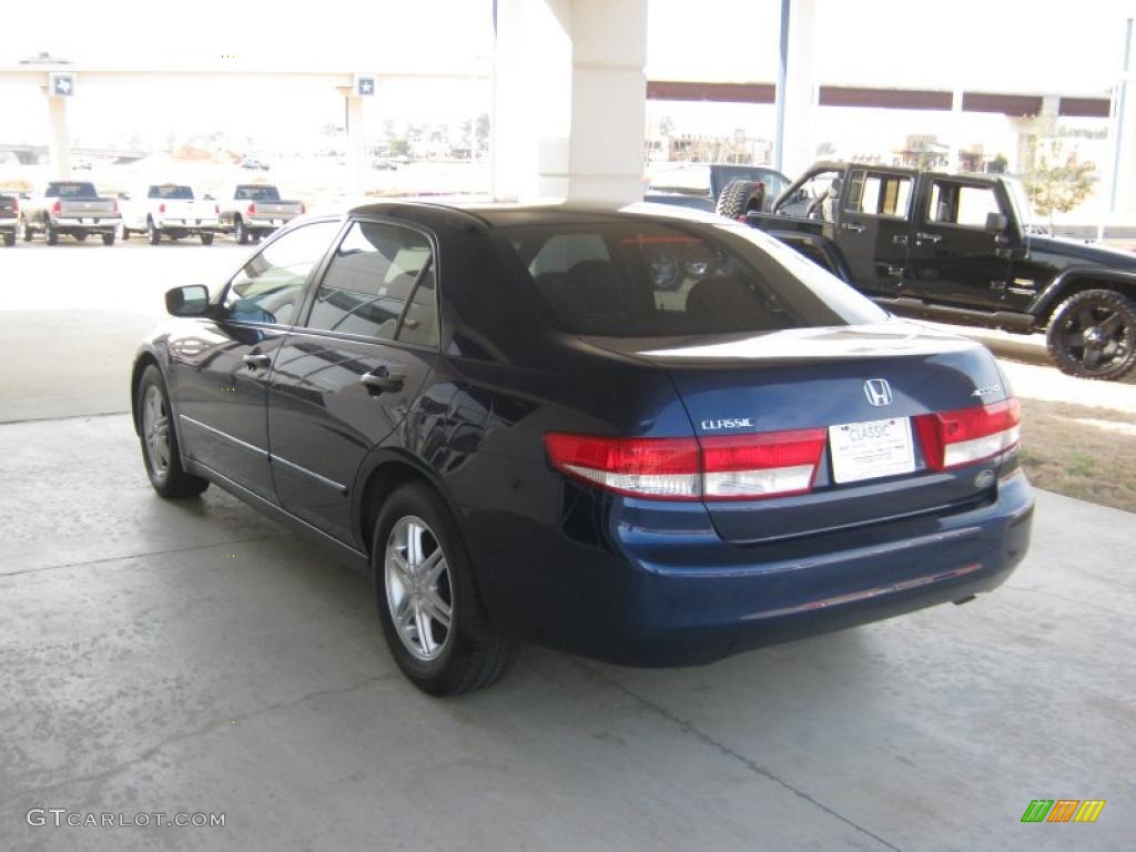 2003 Accord DX Sedan - Eternal Blue Pearl / Gray photo #2