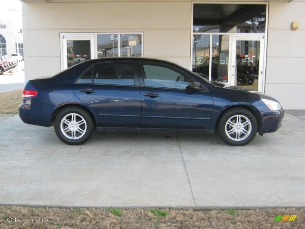 2003 Accord DX Sedan - Eternal Blue Pearl / Gray photo #5