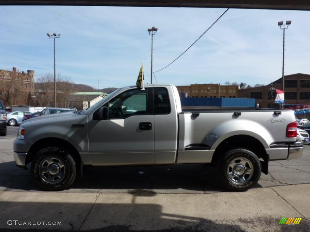 2006 F150 STX Regular Cab 4x4 - Silver Metallic / Medium Flint photo #6