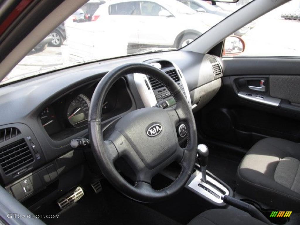 Black Interior 2009 Kia Spectra 5 SX Wagon Photo #46206053
