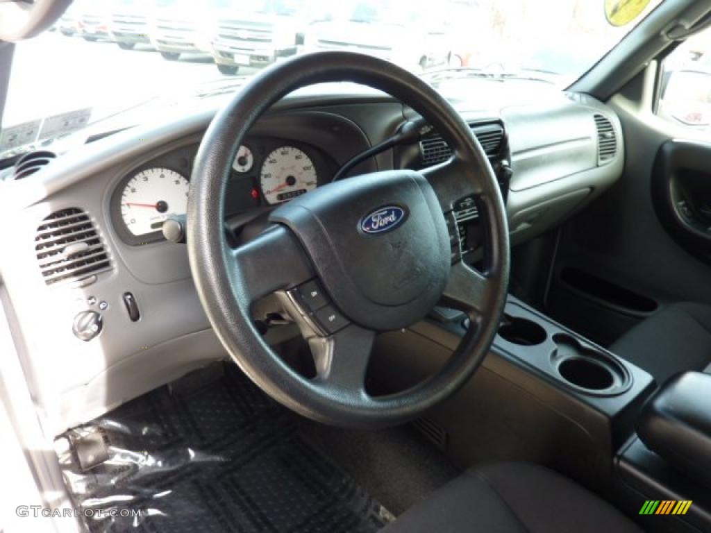 2004 Ford Ranger Edge SuperCab Medium Dark Flint Steering Wheel Photo #46206407