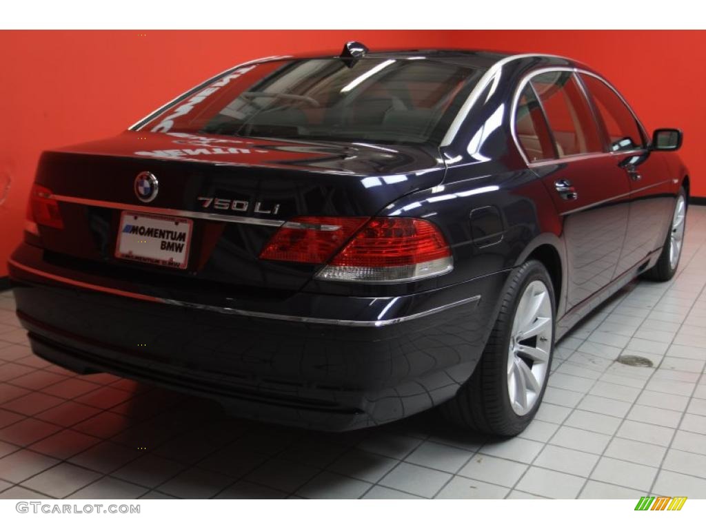 2008 7 Series 750Li Sedan - Monaco Blue Metallic / Cream Beige photo #3