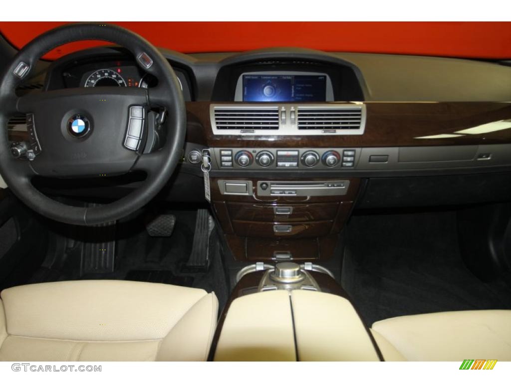 2008 7 Series 750Li Sedan - Monaco Blue Metallic / Cream Beige photo #5