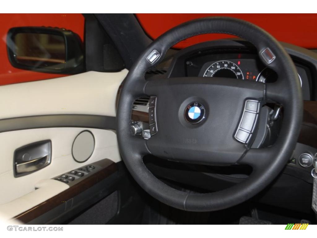 2008 7 Series 750Li Sedan - Monaco Blue Metallic / Cream Beige photo #15