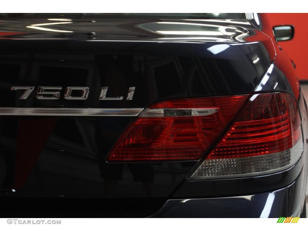 2008 7 Series 750Li Sedan - Monaco Blue Metallic / Cream Beige photo #19