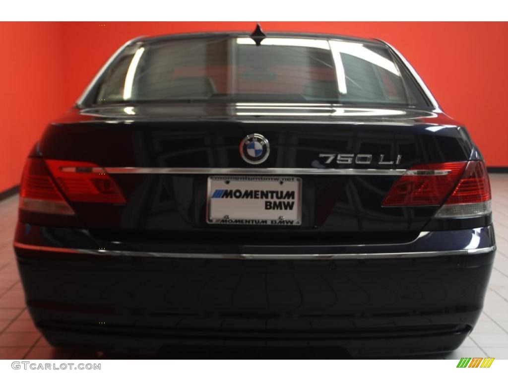 2008 7 Series 750Li Sedan - Monaco Blue Metallic / Cream Beige photo #20
