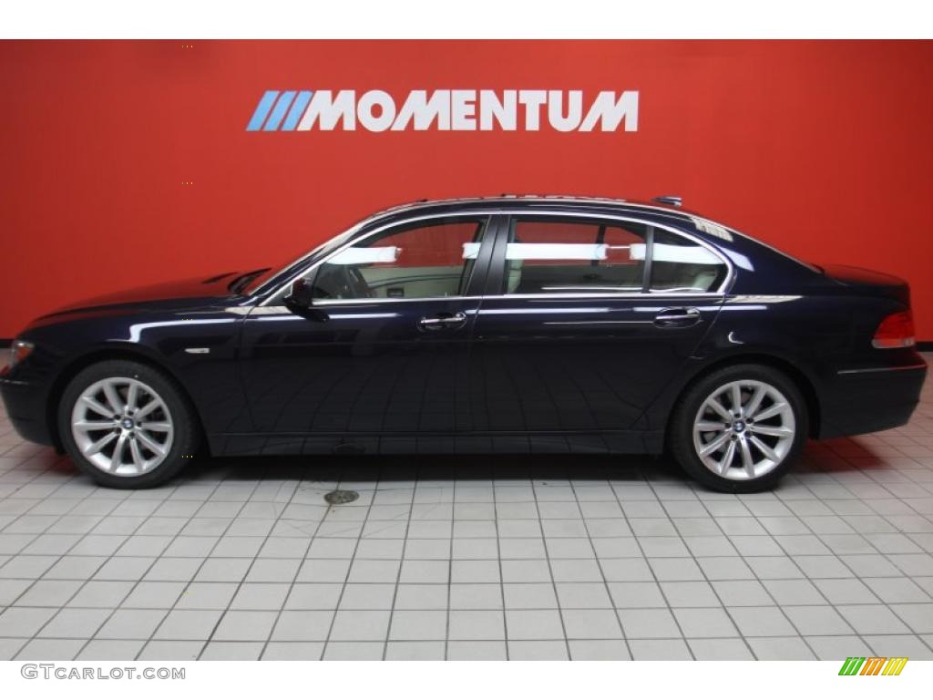 2008 7 Series 750Li Sedan - Monaco Blue Metallic / Cream Beige photo #21
