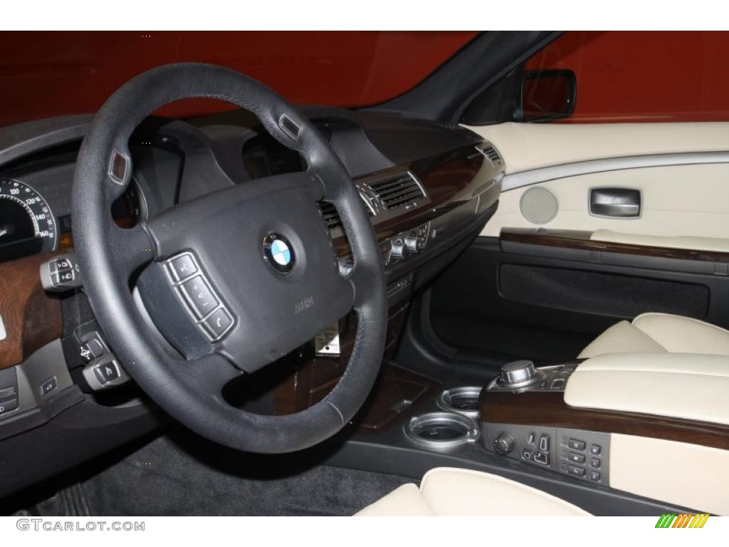 2008 7 Series 750Li Sedan - Monaco Blue Metallic / Cream Beige photo #45