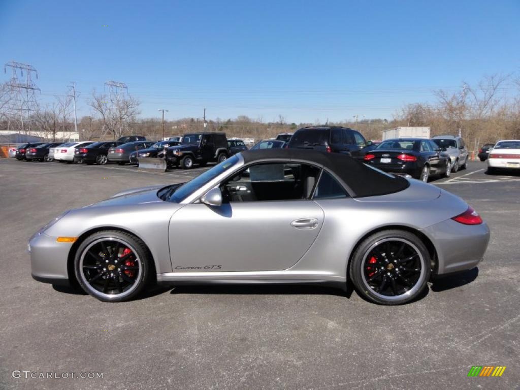Platinum Silver Metallic 2011 Porsche 911 Carrera GTS Cabriolet Exterior Photo #46209245