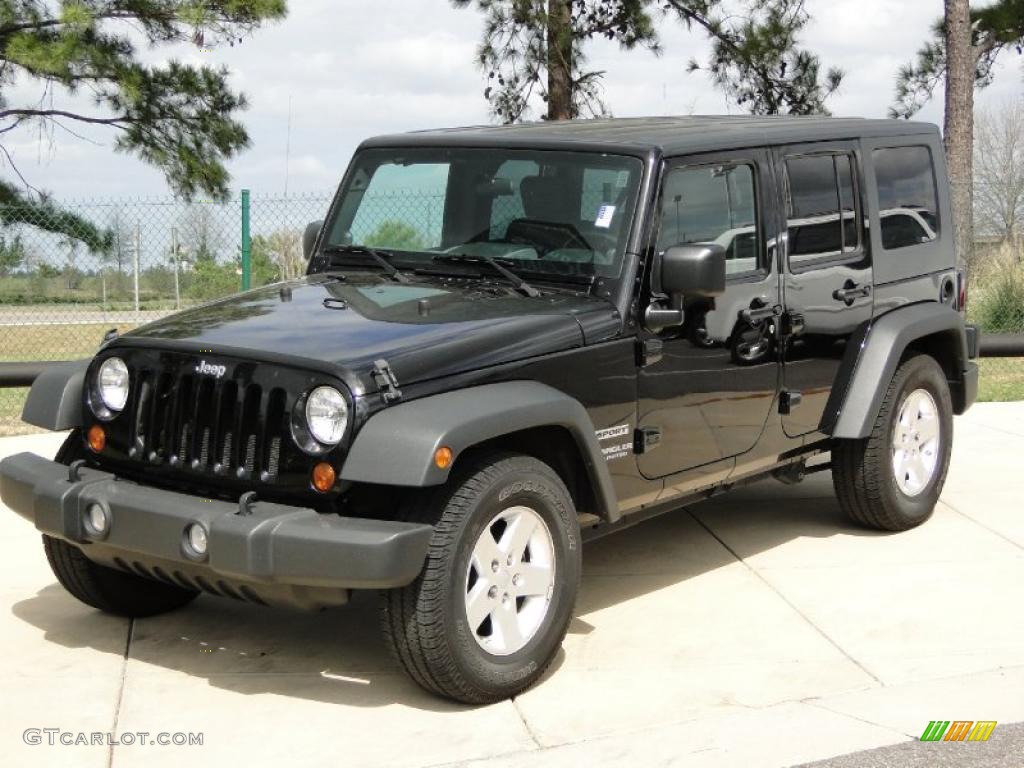 Black 2010 Jeep Wrangler Unlimited Sport Exterior Photo #46209698