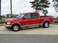 2002 Bright Red Ford F150 Lariat SuperCrew  photo #8