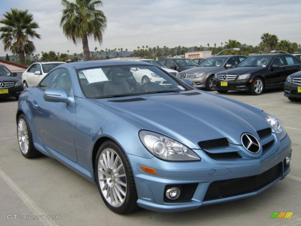 Quartz Blue Metallic 2011 Mercedes-Benz SLK 300 Roadster Exterior Photo #46212062