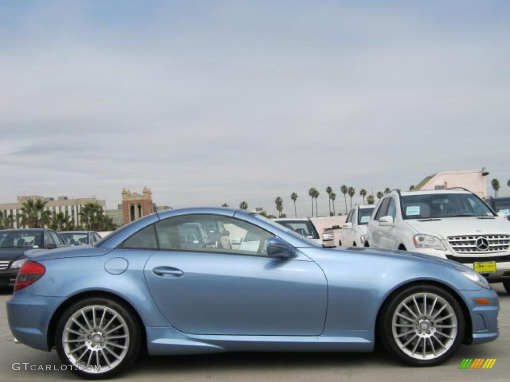 Quartz Blue Metallic 2011 Mercedes-Benz SLK 300 Roadster Exterior Photo #46212071