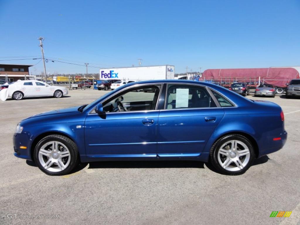 2008 A4 2.0T S-Line Sedan - Ocean Blue Pearl Effect / Light Gray photo #11