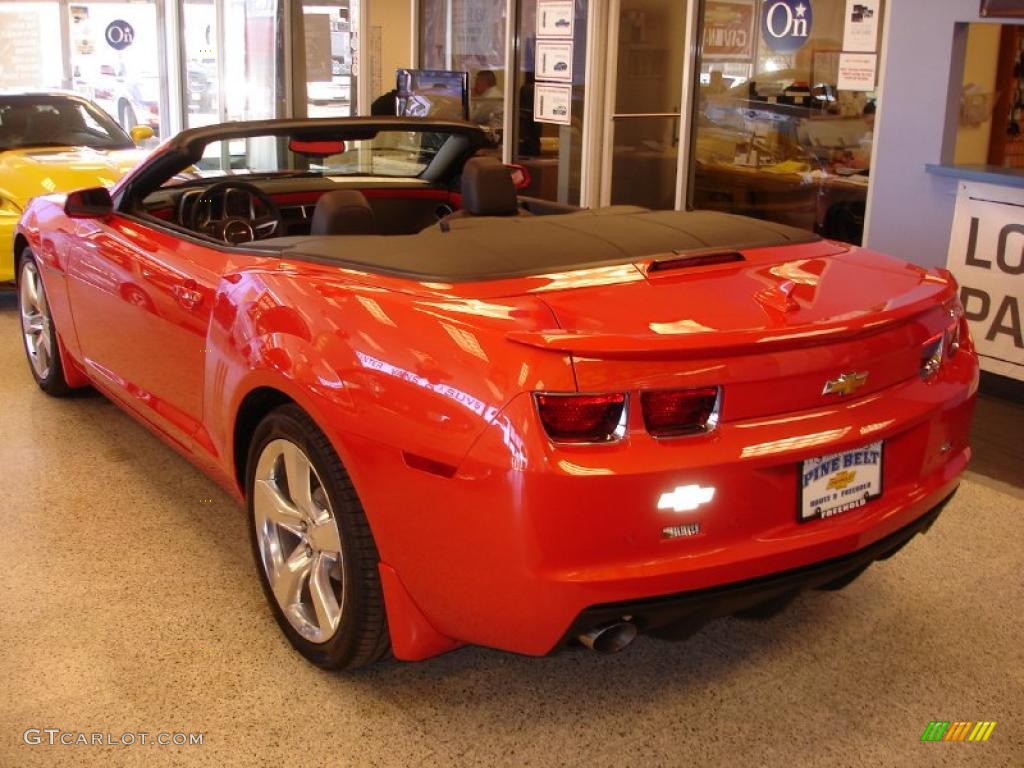 Inferno Orange Metallic 2011 Chevrolet Camaro SS/RS Convertible Exterior Photo #46214366