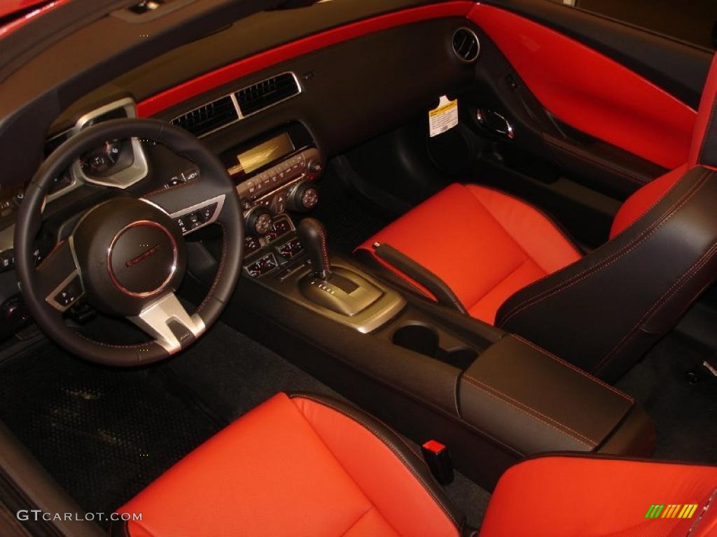 Inferno Orange/Black Interior 2011 Chevrolet Camaro SS/RS Convertible Photo #46214381