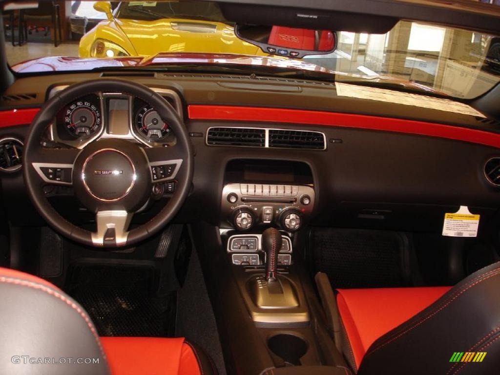 2011 Chevrolet Camaro SS/RS Convertible Inferno Orange/Black Dashboard Photo #46214399