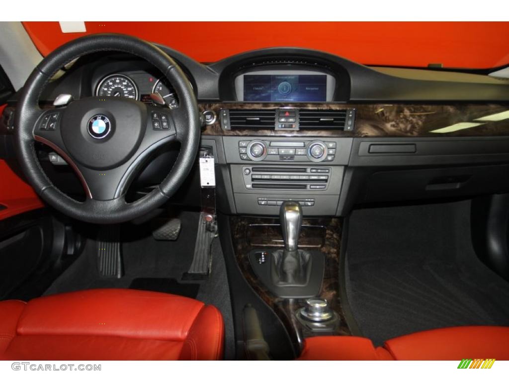 2008 3 Series 328xi Coupe - Space Grey Metallic / Coral Red/Black photo #5