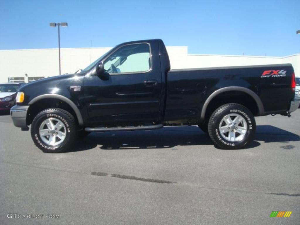 Black 2002 Ford F150 FX4 Regular Cab 4x4 Exterior Photo #46214987