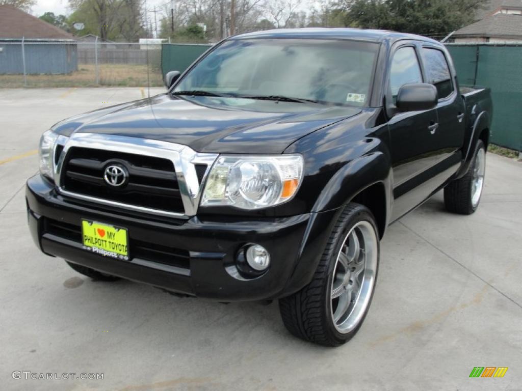 Black Sand Pearl 2007 Toyota Tacoma V6 SR5 PreRunner Double Cab Exterior Photo #46215791