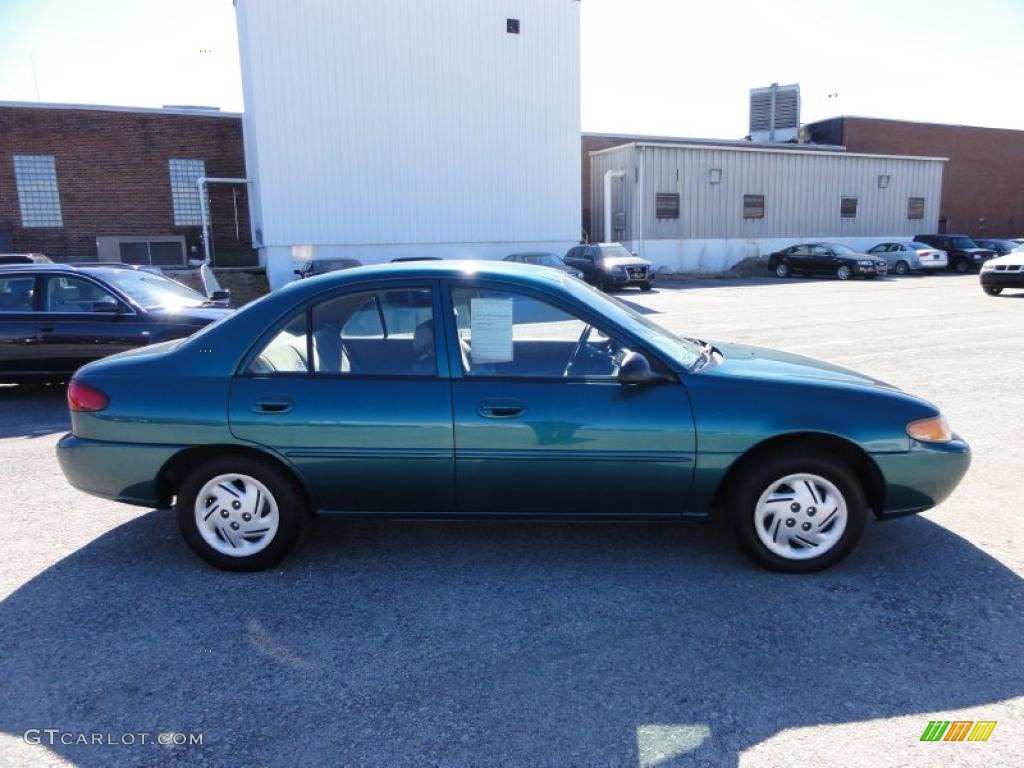 1998 Escort SE Sedan - Pacific Green Metallic / Beige photo #7