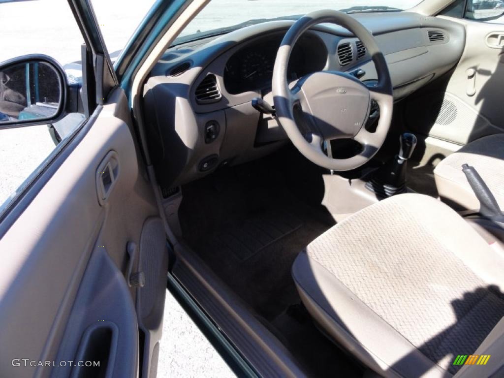 1998 Escort SE Sedan - Pacific Green Metallic / Beige photo #13