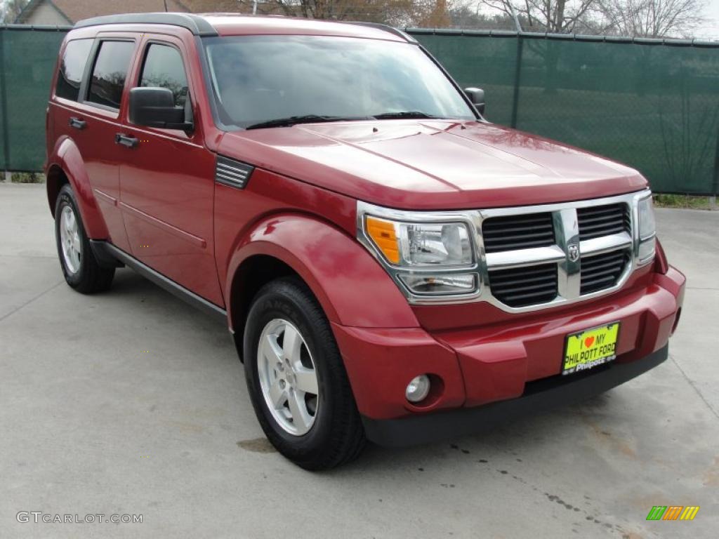 2008 Nitro SXT - Inferno Red Crystal Pearl / Dark Slate Gray photo #1